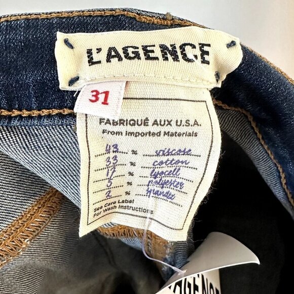 NWT L'AGENCE Margot High Rise Skinny Jean in Fleetwood - Size 31 - Picture 3 of 8